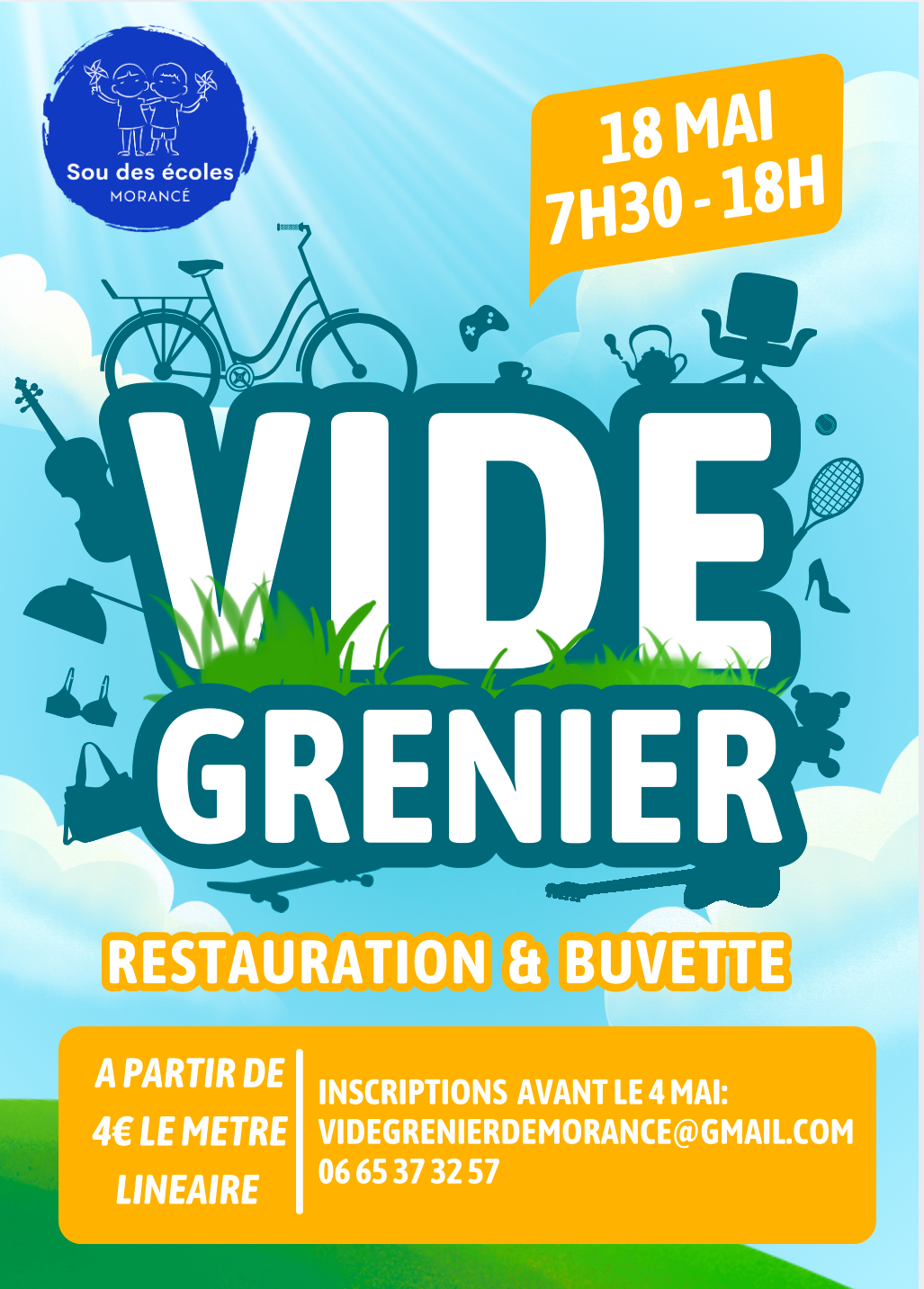 VIDE GRENIER DU SOU DES ECOLES - Dimanche 18 mai 2025