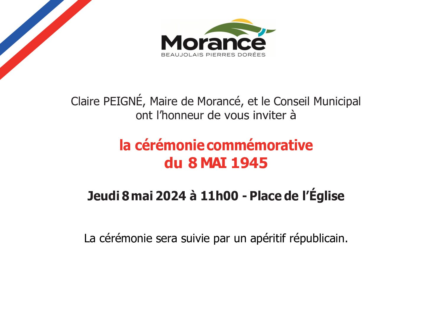 Cérémonie commémorative du 8 mai 1945