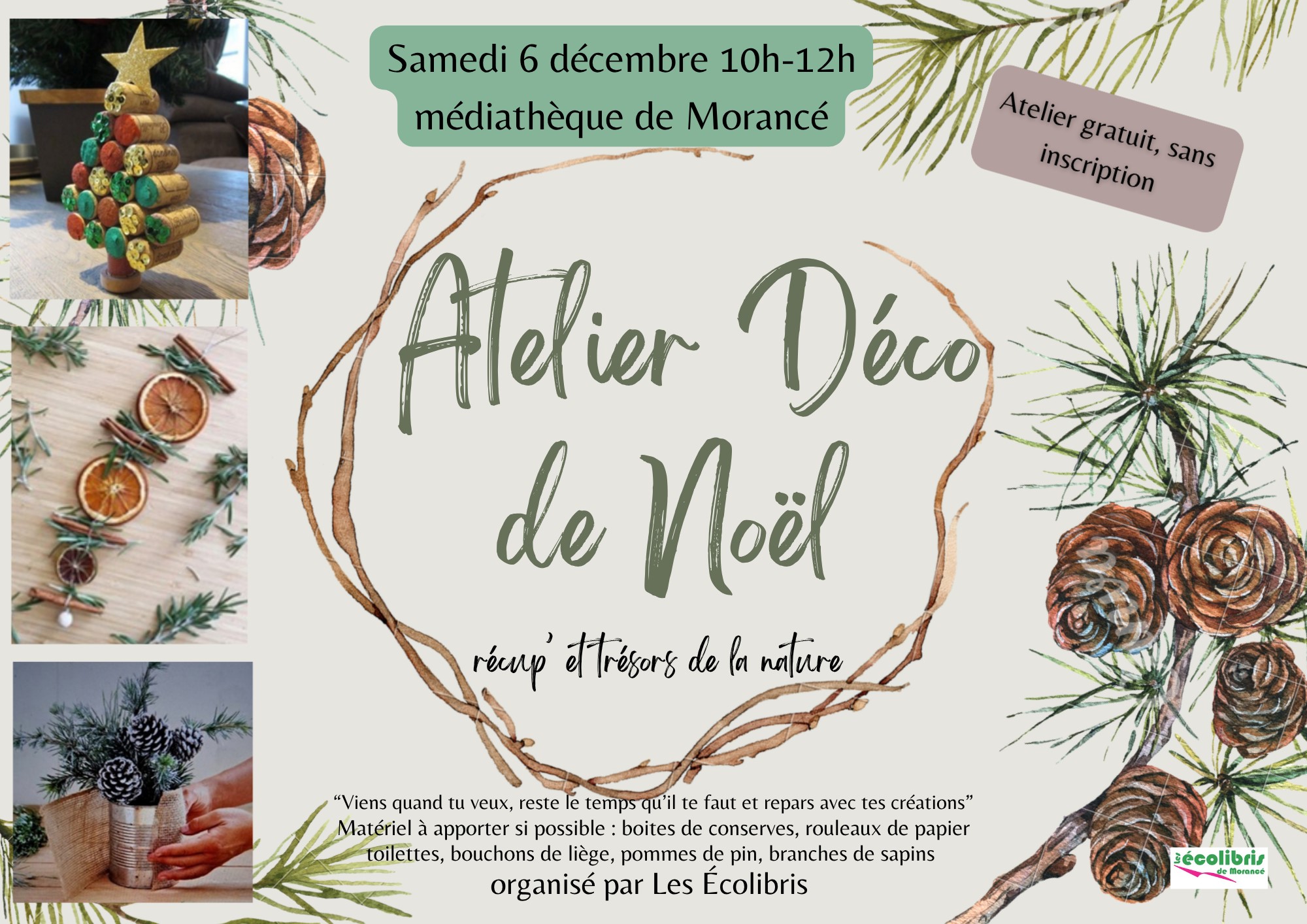 Atelier Déco de Noël - Samedi 6 décembre