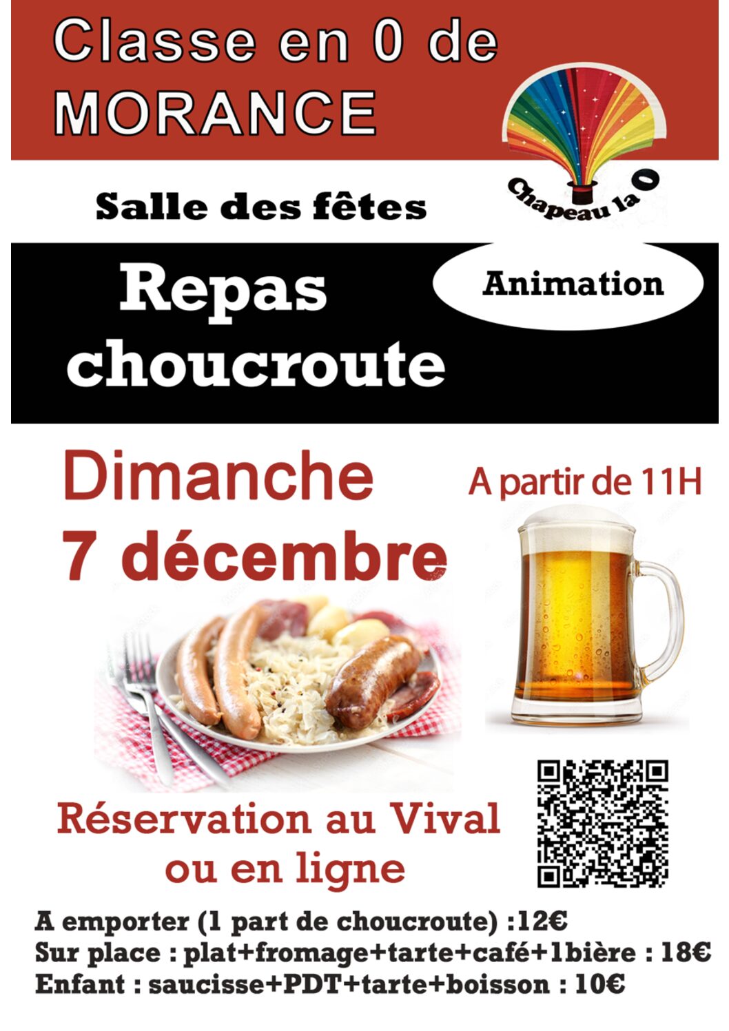 Repas Choucroute - Dimanche 7 décembre