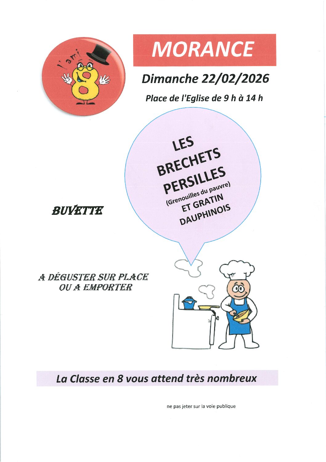 Classe en 8 - Vente de bréchets