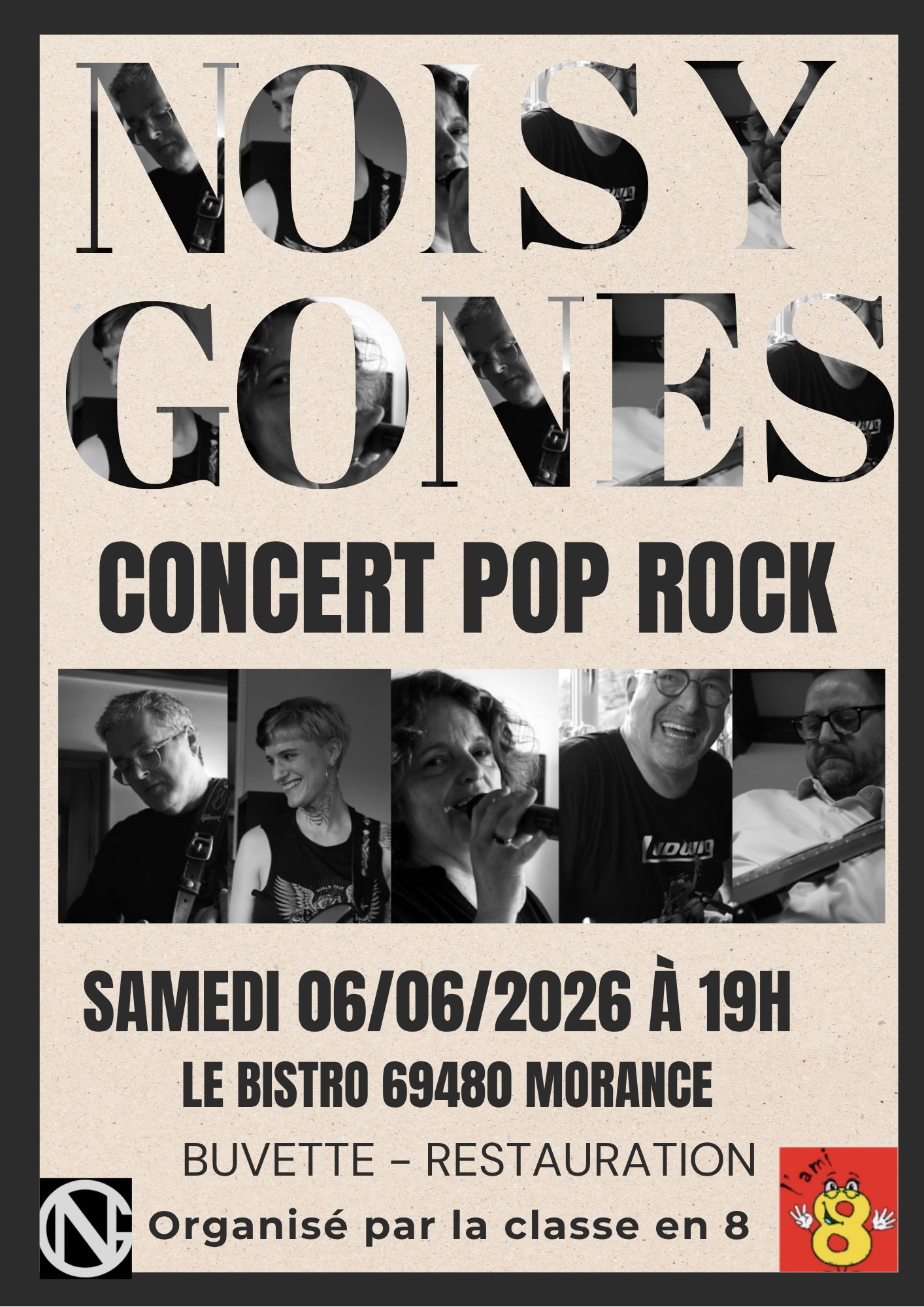 Concert Pop Rock organisé par la Classe en 8