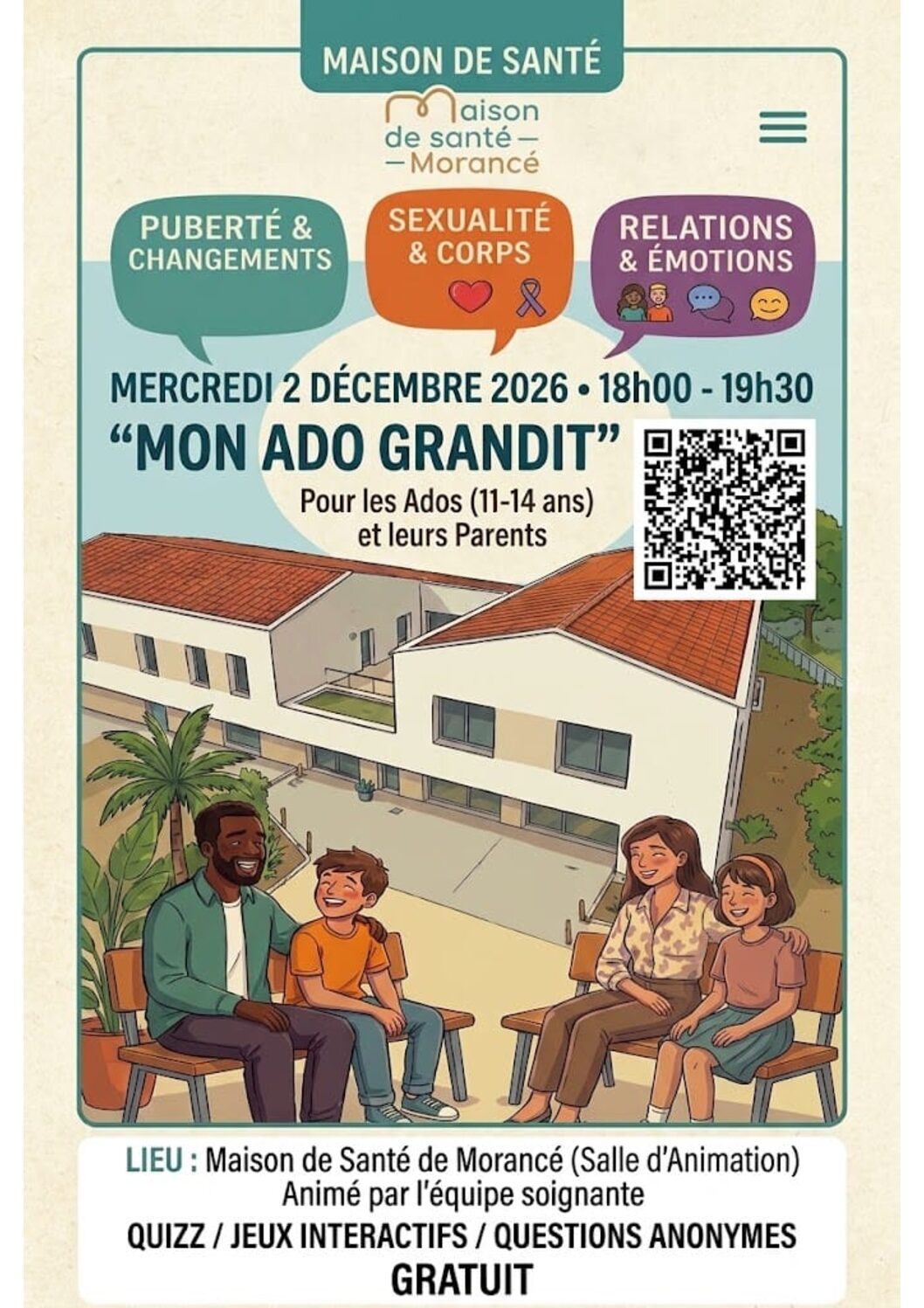 Atelier "MON ADO GRANDIT"